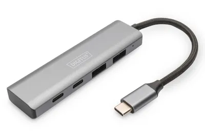 Produktbild von DIGITUS USB-C Hub, 4-Port , 2x USB A + 2x USB-C