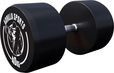 Produktbild von GORILLA SPORTS® Kurzhanteln - Einzeln, 40 kg, Gummi, Gusseisen Kern, rutschfeste, gerändelte Griffe, Schwarz - Rundhanteln,  Gewichte, Hantelset, Kurzhantelset, Dumbbells