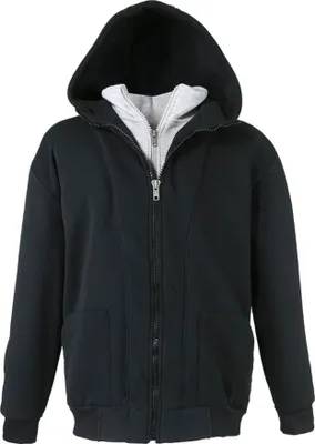 Produktbild von Übergrössen Schicke Sweatjacke LAVECCHIA LV109 Schwarz/Grau 3XL