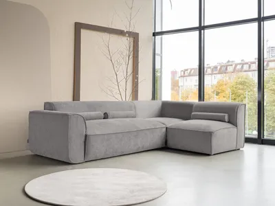 Produktbild von MIUFORM Flex Felix Modulares Ecksofa L-FORM RECHTS - 265 x 169 cm - Grau - Sofa Couch