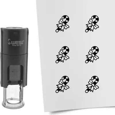 Zdjęcie produktu dla Stempel CombiCraft Świąteczny sztyft 10mm okrągły czarny tusz - za 1 sztukę