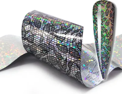 Produktbild von Transferfolie 10Cmx4Cm Spitzennetz Holo