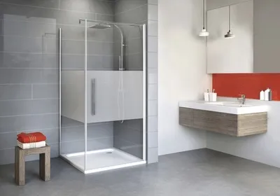 Produktbild von Drehtür inkl. Seitenwand Schulte Alexa Style 2.0 80x90 cm Dekor Dezent Profilfarbe alpinweiß
