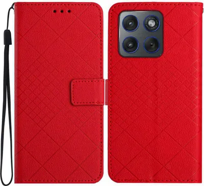 Produktbild von Motorola Edge 70 Hülle - Coverup Rhombus Klapphülle - Rot