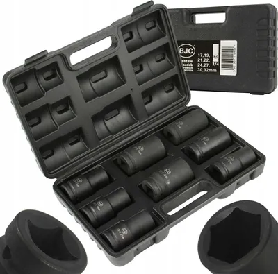 Obrázek produktu pro BJC Nástrčné rázové hlavice 3/4", 17-32mm, sada 8ks M58276