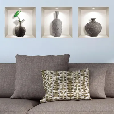 Obrázok produktu pre Dekoratívne nálepky na vázy s 3D efektom, 30 x 90 cm