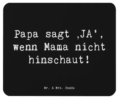 Produktbild von Mr. & Mrs. Panda Mauspad Spruch Vater Geheimhaltung - Schwarz - Geschenk, mausteppich, Geburtstage, moderner, Elternschaft, Familienbande, Familie, pc, Geburtstag