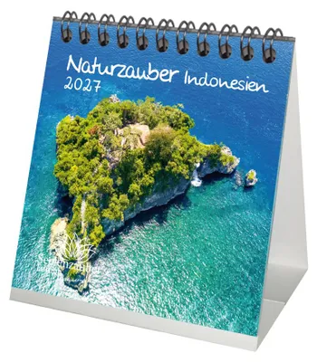Produktbild von Naturzauber Indonesien Tischkalender 10x10cm für 2027 Landschaft Natur Land Urlaub Strand - Seelenzauber