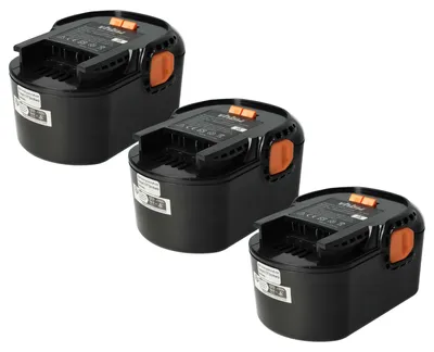 Produktbild von vhbw 3x Akku kompatibel mit AEG BBM 14 STX-R, BSB 14 G, BSS 14, BSB 14 STX, BSB 14 STX-R, BSB 14 STXN, FL 14 Werkzeug (2000 mAh, NiMH, 14,4 V)