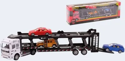 Produktbild von Die-Cast Autotransporter mit 3 Autos