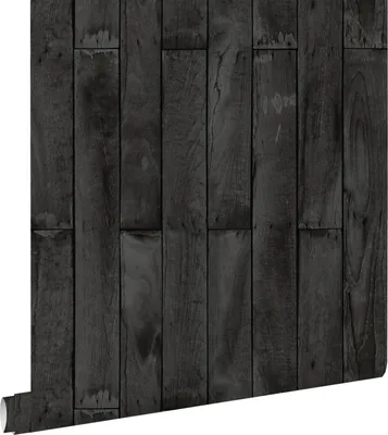 Produktbild von ESTAhome Tapete Holzoptik Schwarz 53 cm x 10.05 m