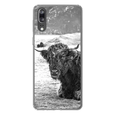Produktbild von MuchoWow® Handyhülle Schutzhülle Hülle für Huawei P20 Schottischer Highlander - Berg - Tiere Silikon Softcase Handy Hülle - Hardcover