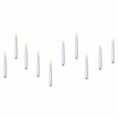 Produktbild von 10er Set Schwebende LED-Kerzen – Warmweiß mit Zauberstab-Fernbedienung, KI-generiertes Bild