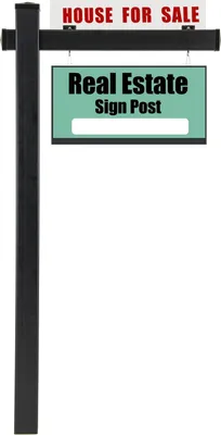 Image de Support pour panneau immobilier, 180 cm, PVC-U, sans creuser