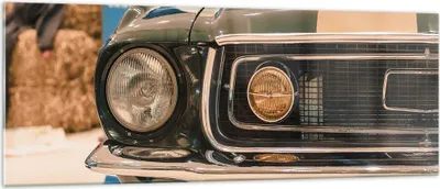 Produktbild von Bilder auf glas - Einteilig - Abdeckung Ford Mustang - 140x50cm - Glasbilder - Wandbilder - Bilder - zum Aufhängen bereit - Wanddekoration aus Glas - Glas Bilder - Wandbild auf Glas - GAB140x50-4480