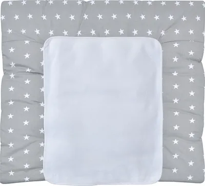 Produktbild von Baby-Delux Wickelauflage 70x75 inkl. abnehmbarer Frotteeauflage Little Stars Grey Wickelunterlage Wickelkommode, Wickeltisch Baumwolle waschbar