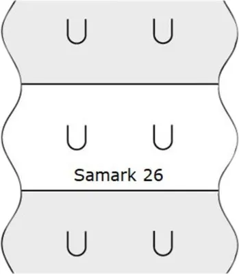 Produktbild von Sato - Preisschild 12x26mm Samark abnehmbar weiß | 36 Stück