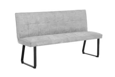 Produktbild von byLIVING Sitzbank Talea, 160 cm, hellgrau, Gestell Metall pulverbeschichtet schwarz