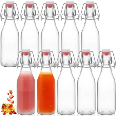 Productafbeelding van Omgoods - Set van 10 Glazen Flessen met Beugelsluiting 250 ml