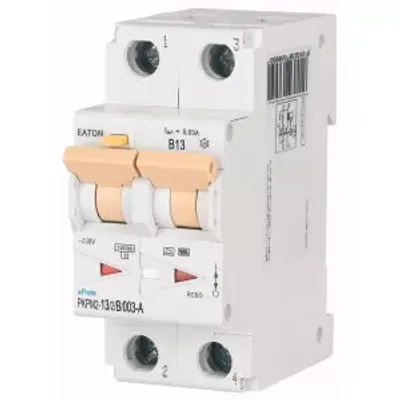 Produktbild von Eaton FI/LS Kombination, 13 A, 30 mA, LS-Charakteristik: B, 2p, FI-Charakteristik: A 108106