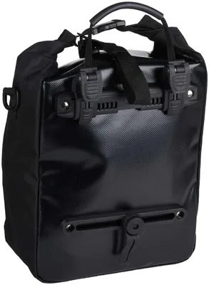 Produktbild von Dunlop Fahrradtasche für Gepäckträger, wetterfeste Radtasche & Schultertasche, verstellbares Haken-Klicksystem, Rückwand verstärkt, schwarz