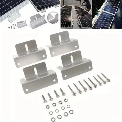 Produktbild von Solarpanel-Montagehalterungen - 8-teilig - Leichtes Aluminium - Dachmontage - Für Hinterhöfe - Off-Grid