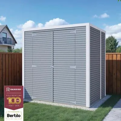 Obrázok produktu pre Záhradný domček Bertilo Cubico 2 Fineline 207x157 cm svetlo šedý