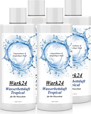 Produktbild von Wark24 Wasserbettduft Tropical basierend auf natürlichen Ölen 500ml (4er Pack)