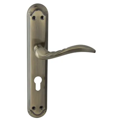 Produktbild von DOMINO Türgriff 72 Drückergarnitur PZ - Profilzylinder Set | Türklinke für Zimmertür, Bürotür, Kellertür & Innentür | Aluminium | Bronze | PETRA M3 PZ