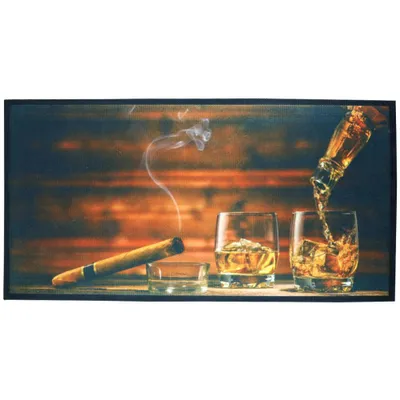 Produktbild von Whiskeyglas Barmatte - Barläufer - Gastronomie Barmatte - Professioneller Barläufer - Abtropfmatte - Gummi Barmatte