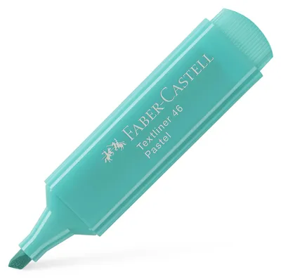 Image de Faber-Castell Textliner 46 Surligneurs Pastel Turquoise - Pointe Biseautée 1-5 Mm - Lot De 10 Pcs