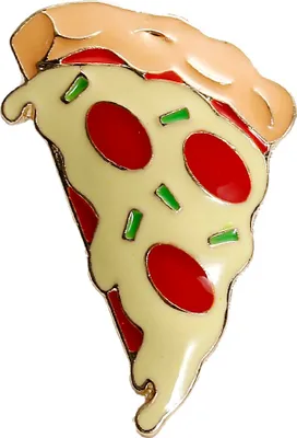 Produktbild von Pizza emailliert Brosche Miniblings Metall Emaille Fast Food Essen Restaurant