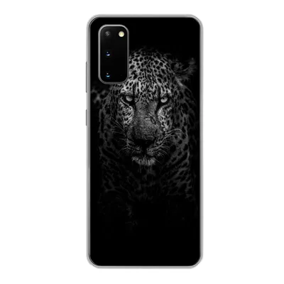 Produktbild von MuchoWow® Handyhülle Schutzhülle Hülle für Samsung Galaxy S20 Leopard - Schwarz - Weiß Silikon Softcase Handy Hülle - Bild