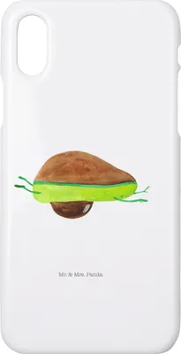 Produktbild von Mr. & Mrs. Panda Iphone 10 Handyhülle Avocado Yoga - Weiß - Geschenk, Bauch, Handy Case, Hilfe, Humor, X, Sport, Haha, Cover