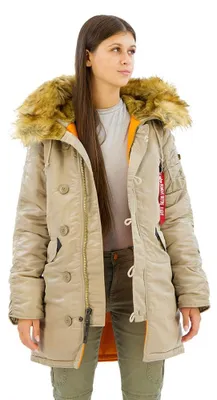 Produktbild von Alpha Industries N3B VF 59 Wmn Winterjacke für Damen Vintage Sand