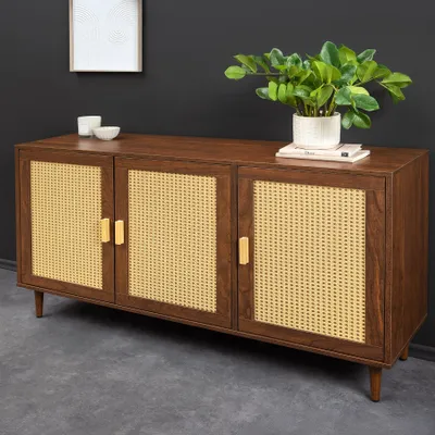 Produktbild von riess-ambiente Design Sideboard VIENNA 120cm braun Wiener Geflecht Kommode