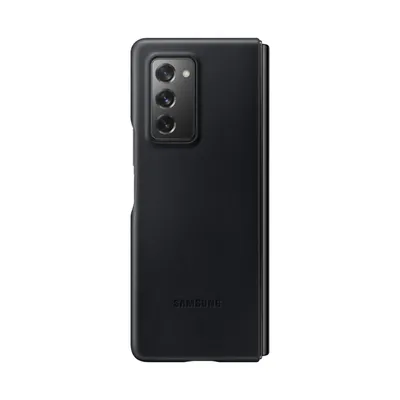 Produktbild von Samsung Galaxy Z Fold2 Hülle - Echtleder - Samsung Backcover - Schwarz