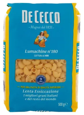 Produktbild von 24x Pasta De Cecco 100% Italienisch Lumachine n. 180 Nudeln 500g + Italian Gourmet Polpa 400g