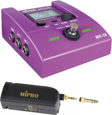 Image de Mipro MR-58 Pédale de réception avec émetteur enfichable MT-58