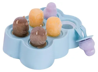 Eis am Stiel Formen, 6er Set, BPA-frei, Silikon, blau