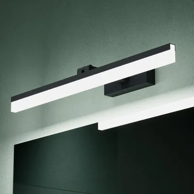 Produktbild von Mai & Mai Spiegelleuchte 60cm LED Badlampe | Spiegellampe, 6000K Badezimmer Lampe | 180° Drehbar Sandschwarz 14W Luxaris