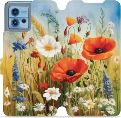 Produktbild von Handyhülle mit klappe für Motorola Moto G72, Mobiwear Book, Wiesenblumen