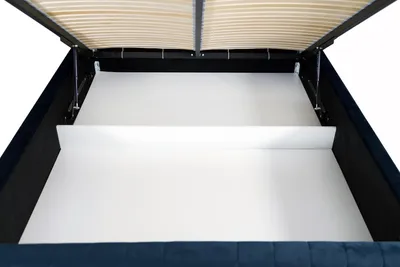 Produktbild von Bett Grau Doppelbett Modern Elegantes Bett Polster Stoff Schlafzimmer Modern Neu