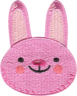 Produktbild von Hase Kopf Tier - Aufnäher, Bügelbild, Aufbügler, Applikationen, Patches, Flicken, Zum Aufbügeln, Größe: 5,1 x 6,3 cm