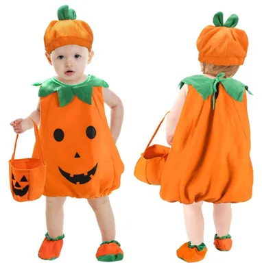 Zdjęcie produktu dla Solidchoice - Strój na Halloween dla dzieci, zestaw dyniowy