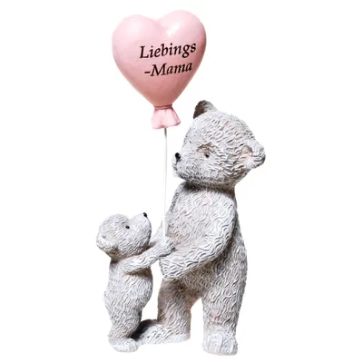 Produktbild von Bär mit Kind und Herz-Ballon "Lieblings-Mama"