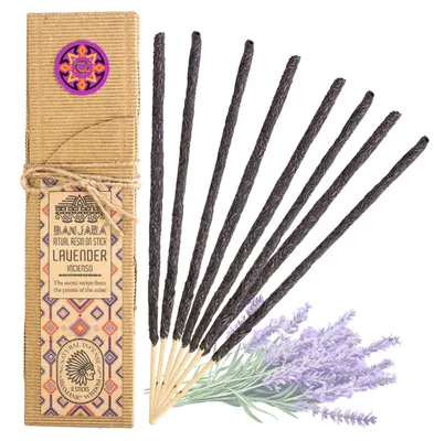 Produktbild von Räucherstäbchen Lavendel Harz natürlich duftend Meditation Original Banjara