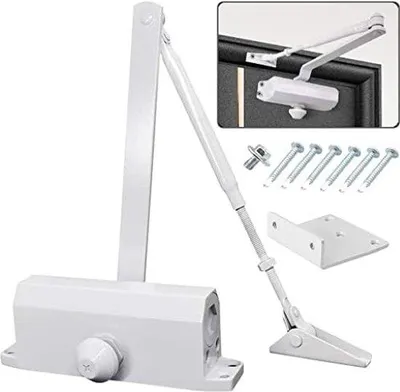 Produktbild von Famanu Türschließer hydraulisch mit Verriegelungsfunktion - Weiß