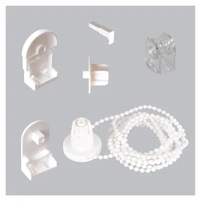 Rolladen-Montageset 25 mm, 3er-Set, PVC-Träger, Kettenlänge 120 cm, Weiß