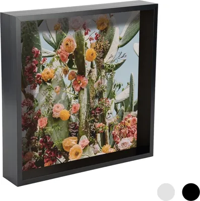 Produktbild von Nicola Spring Box Bilderrahmen - 10 x 10 Quadrat-Acrylrahmen - Schwarz